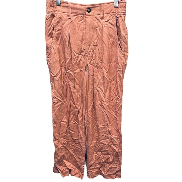 MADEWELL The Neale Straight-Leg Pant in Drapeweave STYLE NI613 EUC size 4 orange - Picture 6 of 10